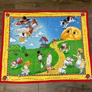 Mary Engelbreit Quilted Crib Blanket Mother Goose Nursery Rhymes Wall Hanging